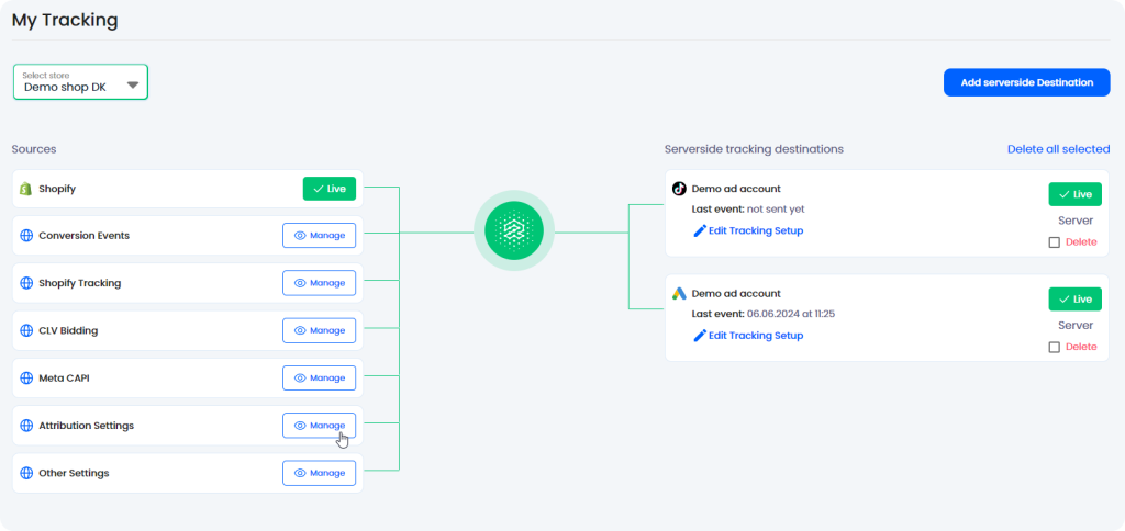 Attribution settings for your ecommerce store in Reaktion